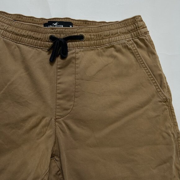 Hollister Advanced Stretch Jogger Shorts 9" Mens sz M Khaki Tan Athletic Casual - Picture 2 of 12
